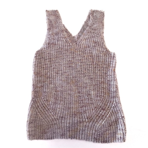 LOFT Knit V-neck Sweater Vest. Size Large. Multicolor. - Picture 1 of 4